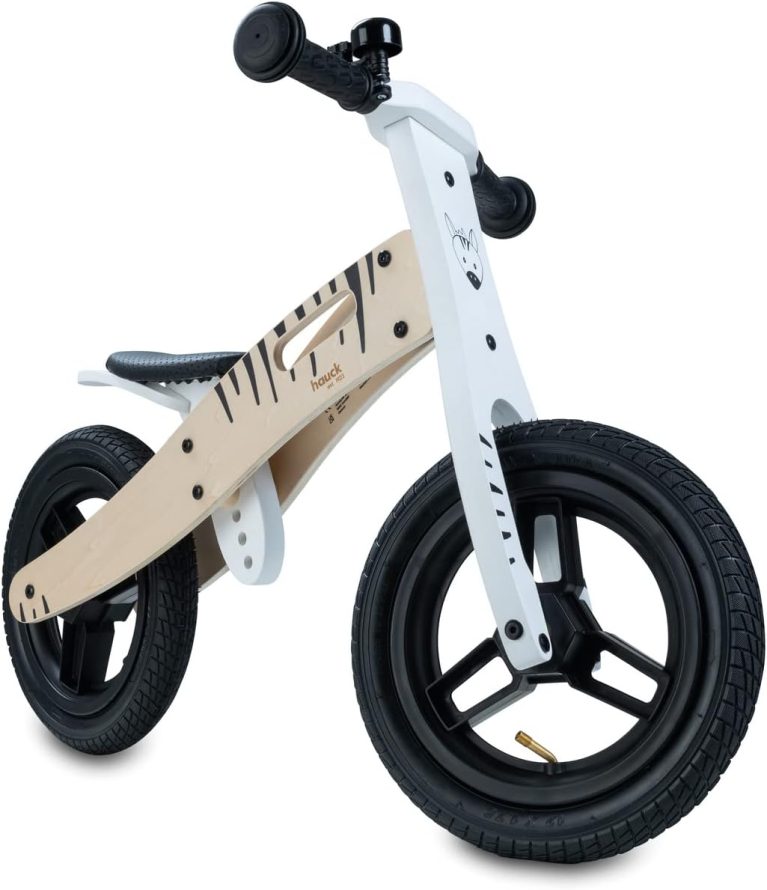 Hauck Balance N Ride, Draisienne 2 Ans en Bois FSC, Jusqu’à 20 kg, Selle Réglable, Roues Pneumatiques 12 Pouces
