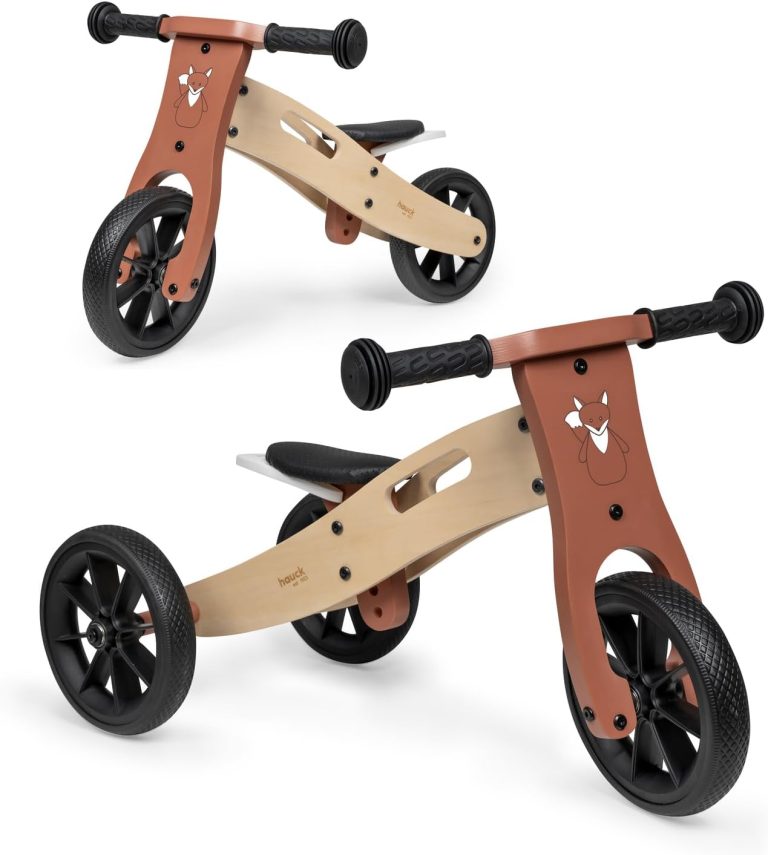 Hauck First Ride Eco 2in1 en Bois, Tricycle et Draisienne Evolutive dès 1 an à 20 kg, Roues 7,5